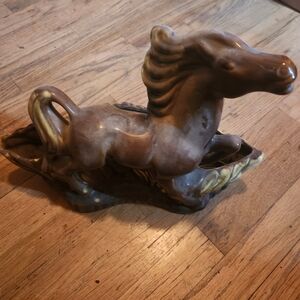 1950s Vintage Ceramic Horse Planter/lamp